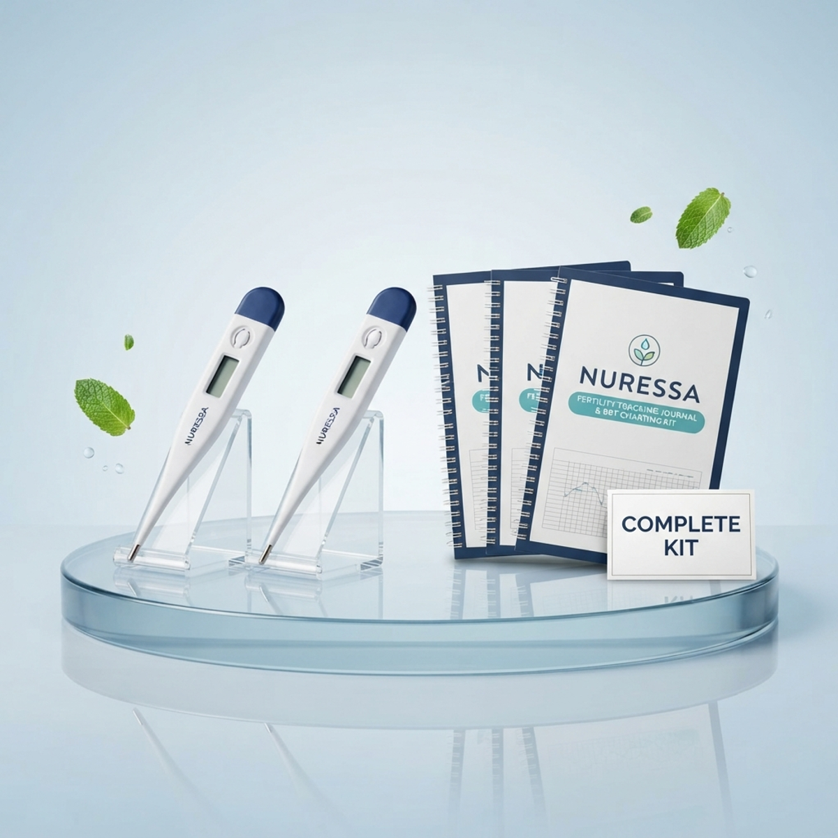 2 Thermometers + 3 Fertility Tracking Journals — Complete Kit